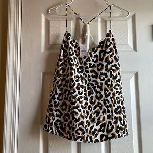 J Crew Factory NWT Leopard lined Cami size 10